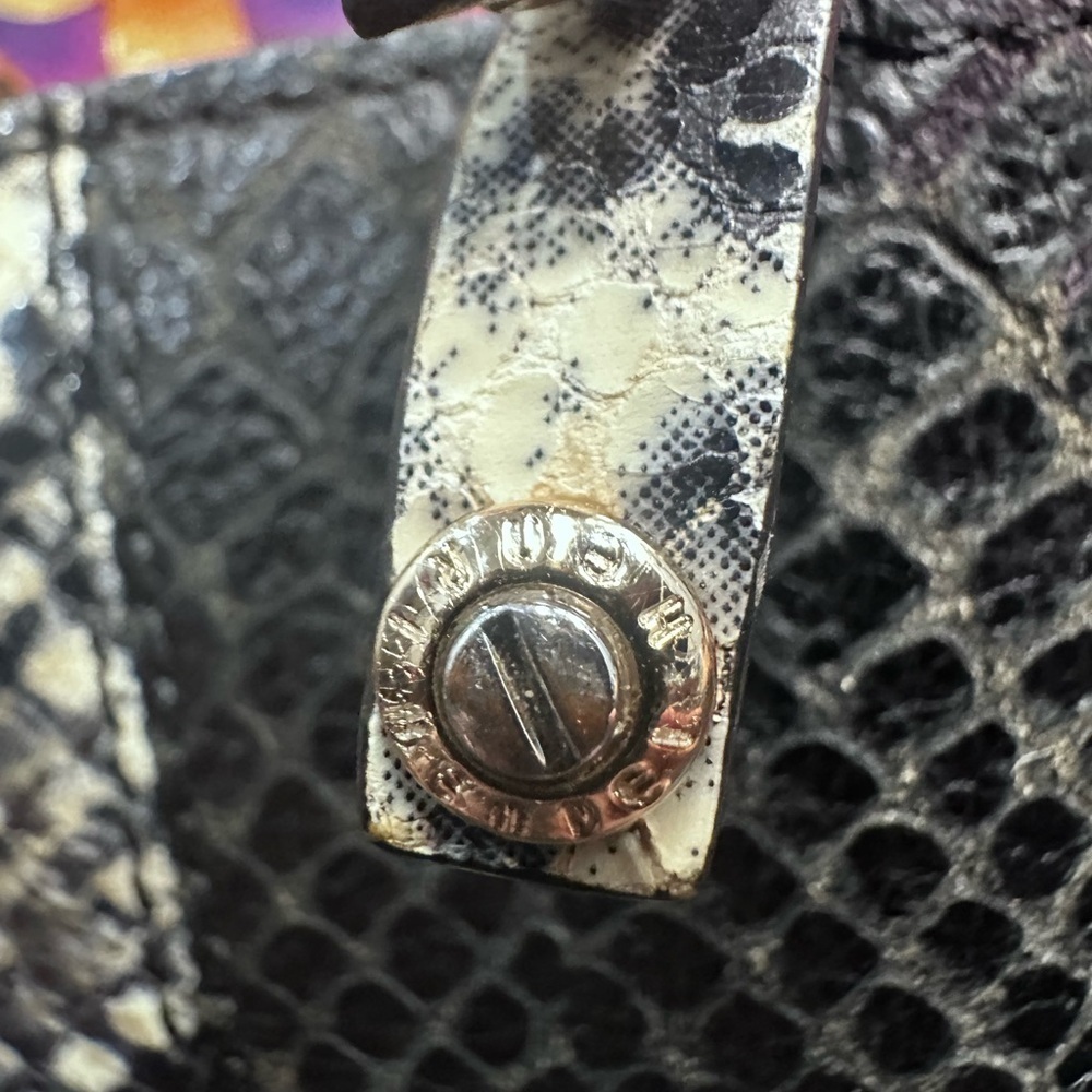 Henri Bendel Snake Skin Patchwork embossed Wallet GUC - Picture 2 of 10